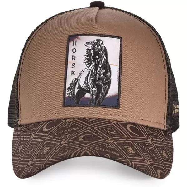 Cuadra Knight Snapback Cap with Brown Horse Patch GOC00HO Coffee Talla nicaCuadra Knight Snapback Cap with Brown Horse Patch GOC00HO Coffee Talla nica