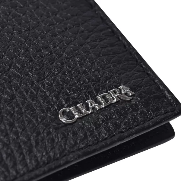 Cuadra Mens Bifold Wallet in Genuine Deer Black B3042VEBlack