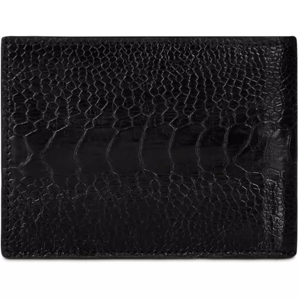 Cuadra Mens Bifold Wallet in Genuine Ostrich Leg Leather Black B2910PABlack