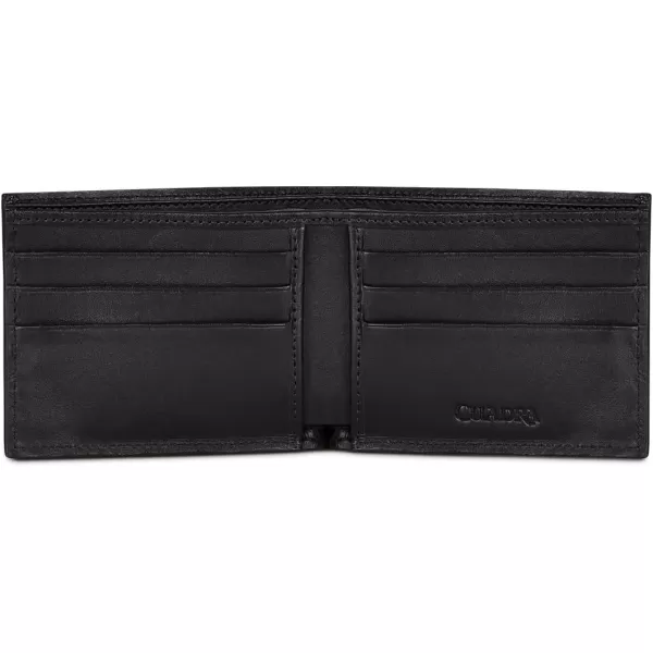 Cuadra Mens Bifold Wallet in Genuine Ostrich Leg Leather Black B2910PABlack