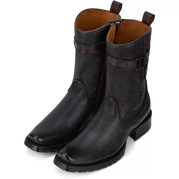 Cuadra Mens Boot in Bovine Leather Black with Zipper 1J2JRSBlack