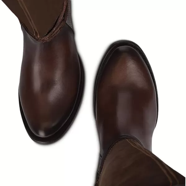 Cuadra Mens Boot in Bovine Leather with Zipper Brown  1J2JRSBlack