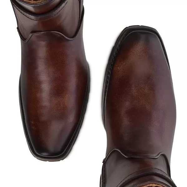 Cuadra Mens Boot in Bovine Leather with Zipper Brown  1J2JRSBrown