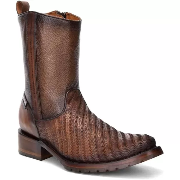 Cuadra Mens Boot in Bovine Leather with ZipperBrown