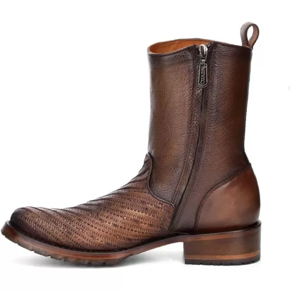 Cuadra Mens Boot in Bovine Leather with ZipperBrown