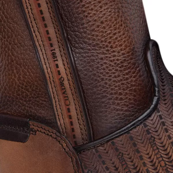 Cuadra Mens Boot in Bovine Leather with ZipperBrown