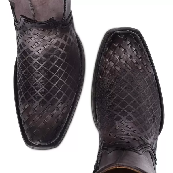 Cuadra Mens Boot in Genuine Leather with Zipper BlackGrey