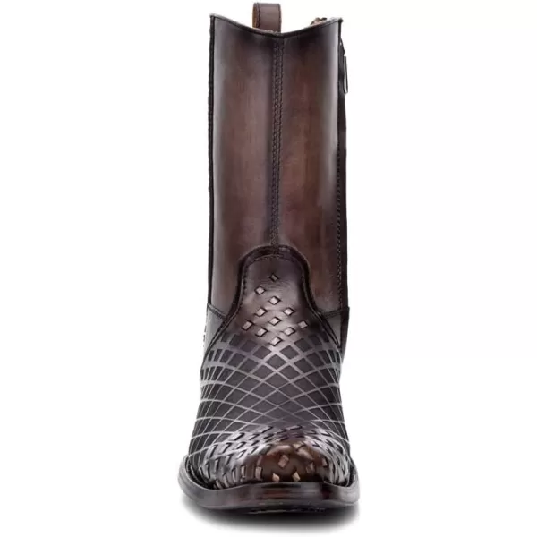 Cuadra Mens Boot in Genuine Leather with Zipper BlackGrey