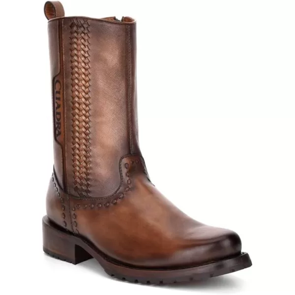 Cuadra Mens Boot in Genuine Leather with Zipper BrownBrown