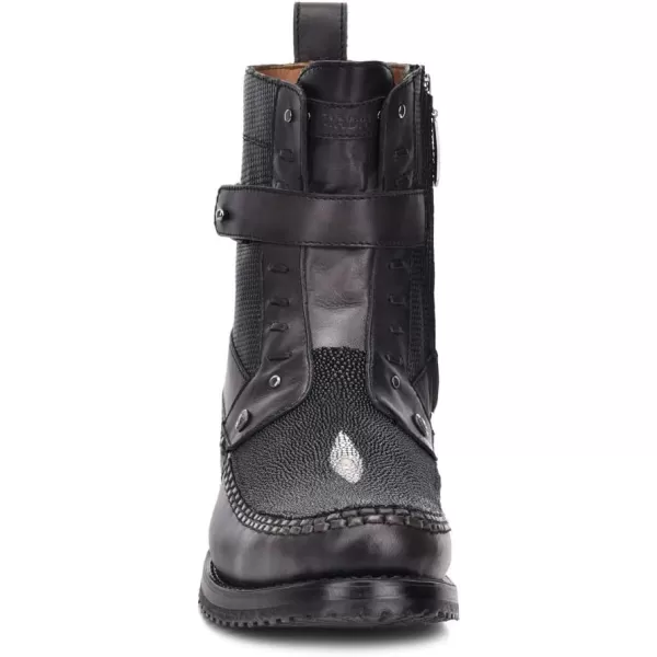 Cuadra Mens Boot in Genuine Stingray Leather with Zipper BlackBlack