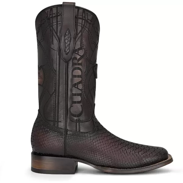 Cuadra Mens Boot in Python Leather With laser engraving 3Z2LPHBlack