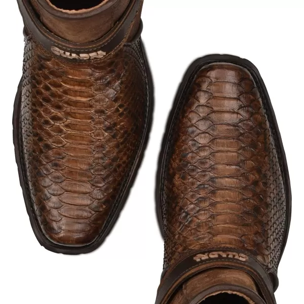 Cuadra Mens Bootie in Genuine Python Leather Brown 1J2LPHBrown