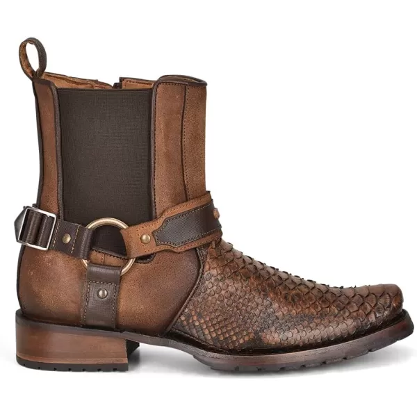 Cuadra Mens Bootie in Genuine Python Leather Brown 1J2LPHBrown