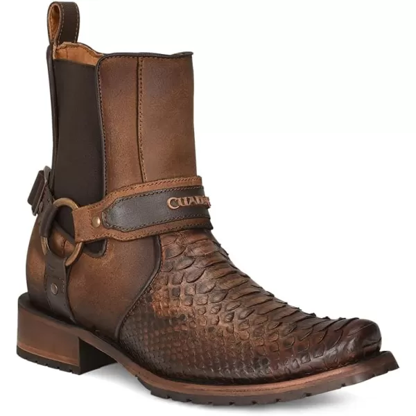 Cuadra Mens Bootie in Genuine Python Leather Brown 1J2LPHBrown