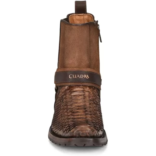 Cuadra Mens Bootie in Genuine Python Leather Brown 1J2LPHBrown