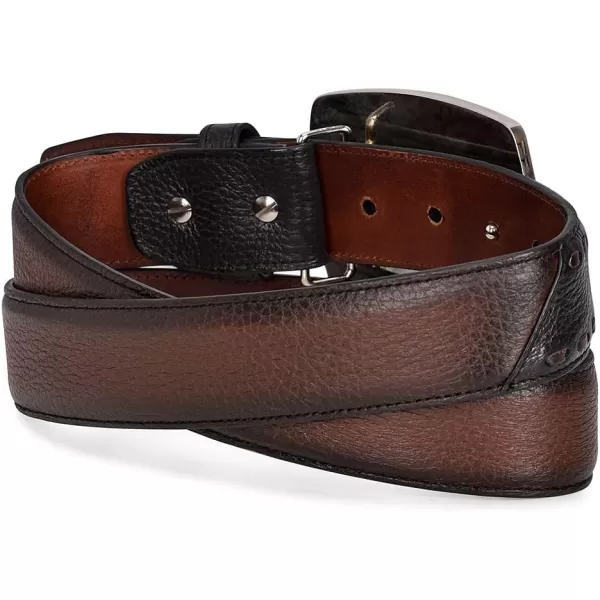 Cuadra Mens Cowboy Belt in Genuine Deer Leather BrownCuadra Mens Cowboy Belt in Genuine Deer Leather Brown