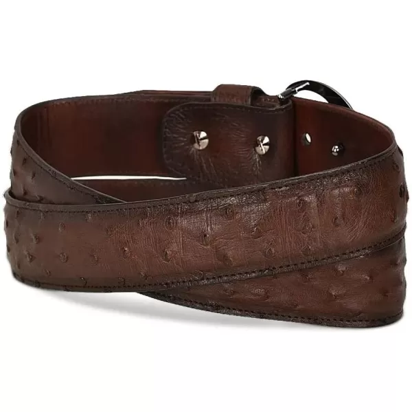 Cuadra Mens Cowboy Belt in Ostrich Leather Brown CS381A1Cuadra Mens Cowboy Belt in Ostrich Leather Brown CS381A1