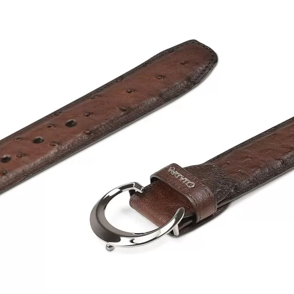 Cuadra Mens Cowboy Belt in Ostrich Leather Brown CS381A1Cuadra Mens Cowboy Belt in Ostrich Leather Brown CS381A1