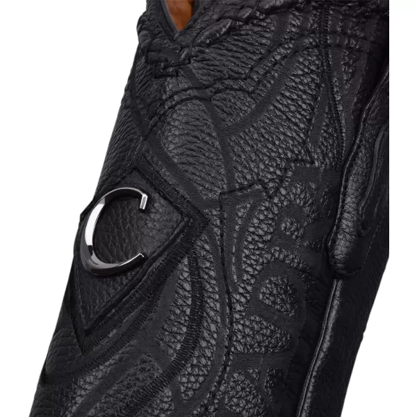 Cuadra Mens Cowboy Boot in Genuine Deer Leather BlackBlack