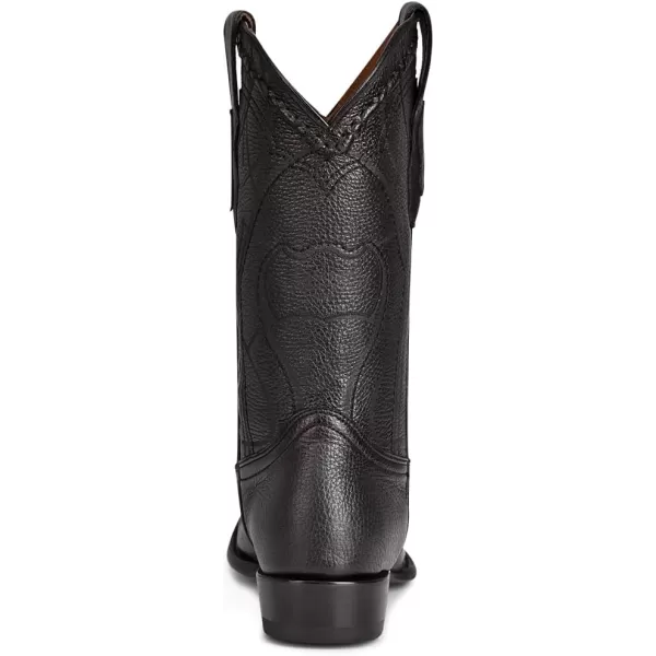 Cuadra Mens Cowboy Boot in Genuine Deer Leather BlackBlack