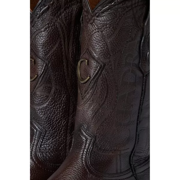 Cuadra Mens Cowboy Boot in Genuine Deer Leather BrownBrown