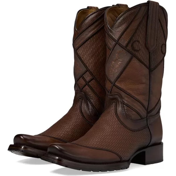 Cuadra Mens Cowboy Boot in Genuine Leather Brown 1J2MRSBrown