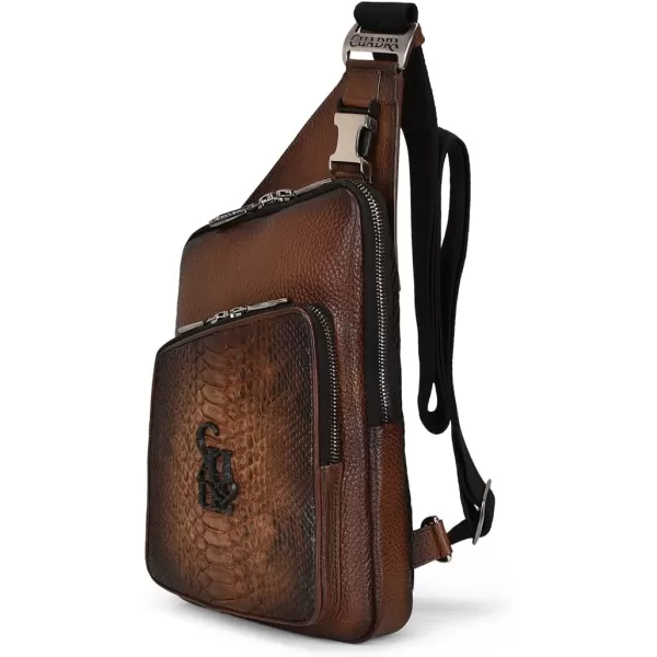 Cuadra Mens Messenger Bag in Genuine Python Leather BOC15PICuadra Mens Messenger Bag in Genuine Python Leather BOC15PI