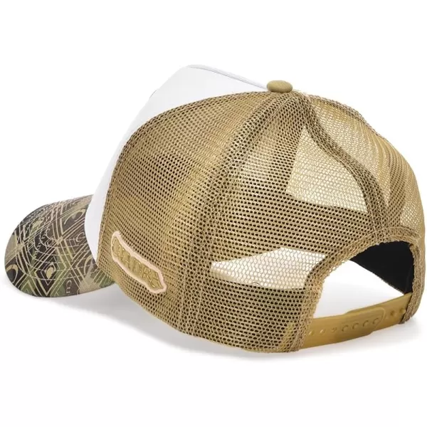 Cuadra Mens Snapback Cap with Brown Deer Patch GOC00DE WhiteCuadra Mens Snapback Cap with Brown Deer Patch GOC00DE White