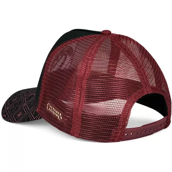 Cuadra Mens Snapback Cap with Wine Python Patch 0PYTWBX Red black Talla nicaCuadra Mens Snapback Cap with Wine Python Patch 0PYTWBX Red black Talla nica