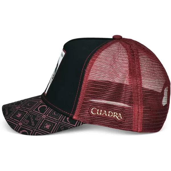 Cuadra Mens Snapback Cap with Wine Python Patch 0PYTWBX Red black Talla nicaCuadra Mens Snapback Cap with Wine Python Patch 0PYTWBX Red black Talla nica