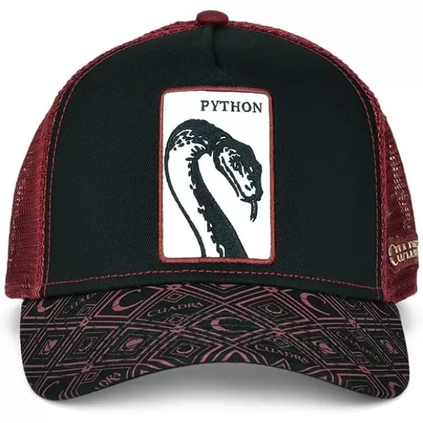 Cuadra Mens Snapback Cap with Wine Python Patch 0PYTWBX Red black Talla nicaCuadra Mens Snapback Cap with Wine Python Patch 0PYTWBX Red black Talla nica