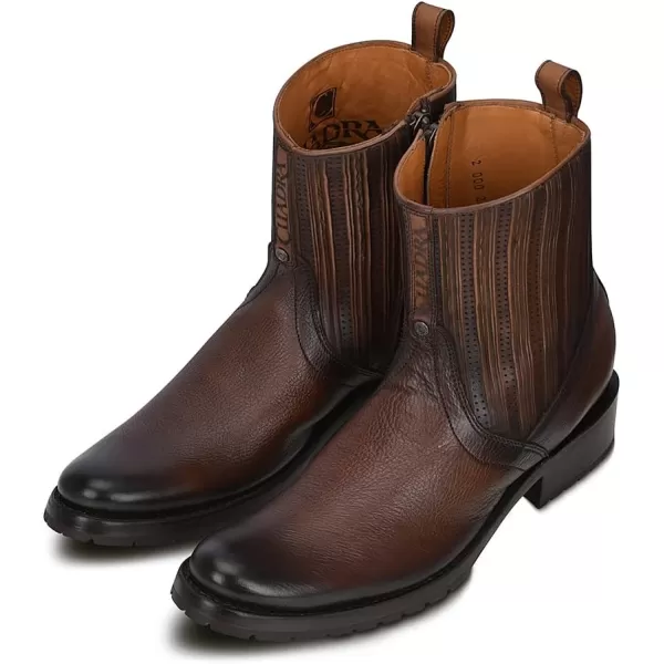 Cuadra Mens Urban Boot in Bovine Leather with Zipper BrownBrown