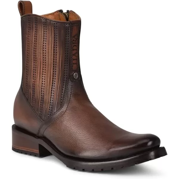 Cuadra Mens Urban Boot in Bovine Leather with Zipper BrownBrown