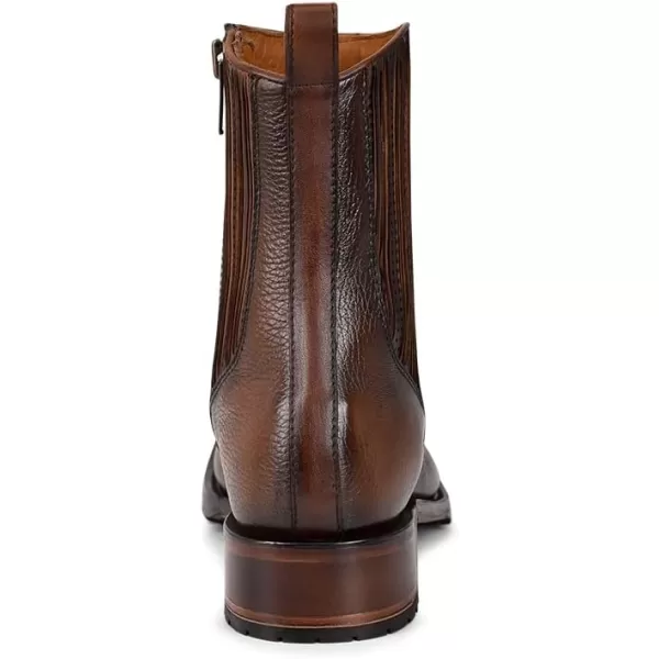 Cuadra Mens Urban Boot in Bovine Leather with Zipper BrownBrown