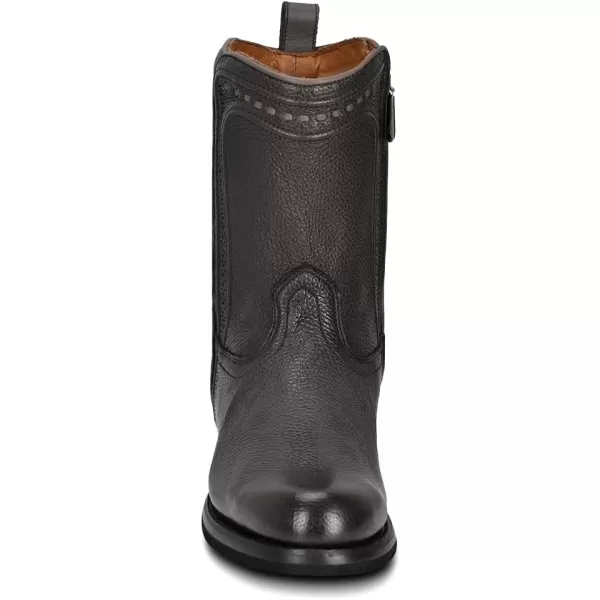 Cuadra Mens Urban Boot in Genuine Deer Leather with Zipper BlackBlack