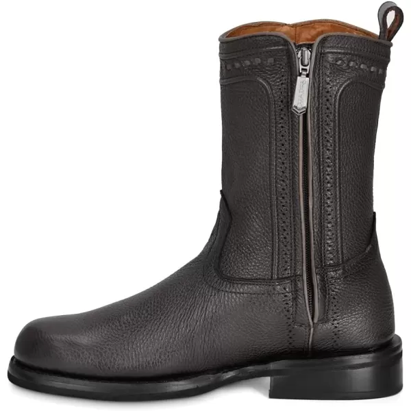 Cuadra Mens Urban Boot in Genuine Deer Leather with Zipper BlackBlack