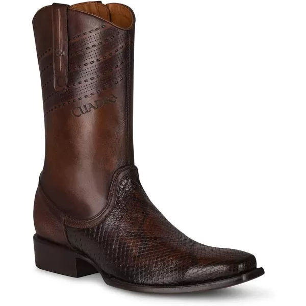 Cuadra Mens Urban Boot in Genuine Python Leather BrownBrown