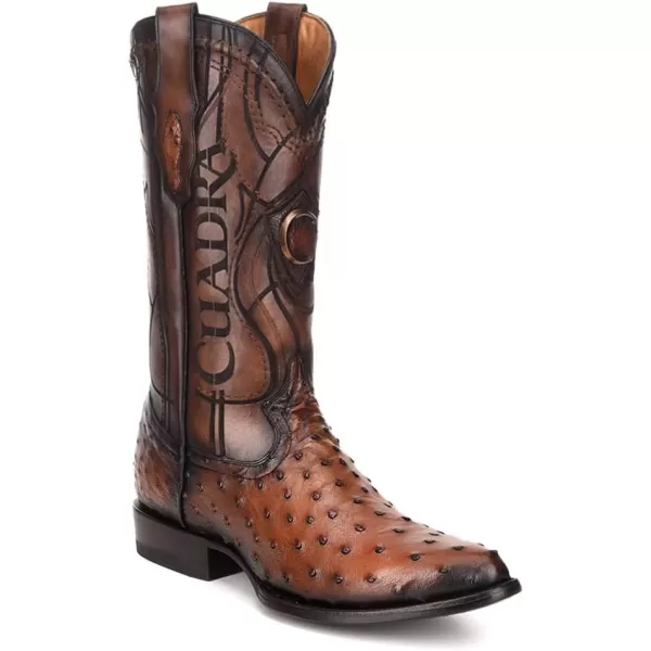 Cuadra Mens Western Boot in Genuine Ostrich Leather BrownBrown