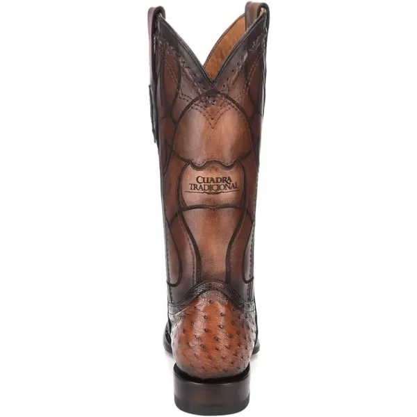 Cuadra Mens Western Boot in Genuine Ostrich Leather BrownBrown