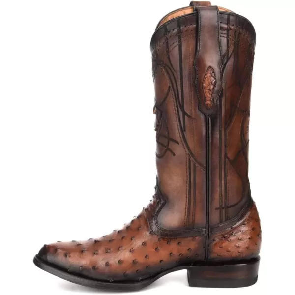 Cuadra Mens Western Boot in Genuine Ostrich Leather BrownBrown