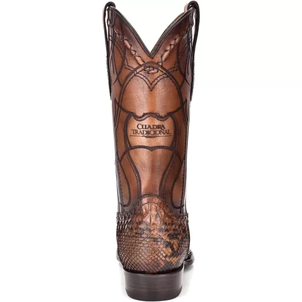 Cuadra Mens Western Boot in Genuine Python Leather 1J1NPHBrown