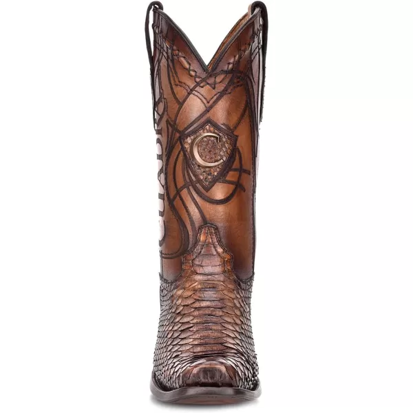 Cuadra Mens Western Boot in Genuine Python Leather 1J1NPHBrown