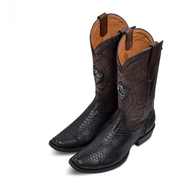 Cuadra Mens Western Boot in Genuine PythonLeather Black 1J1NPHBlack