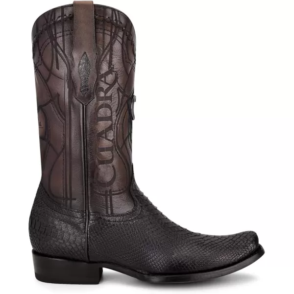 Cuadra Mens Western Boot in Genuine PythonLeather Black 1J1NPHBlack