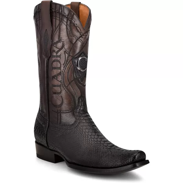 Cuadra Mens Western Boot in Genuine PythonLeather Black 1J1NPHBlack