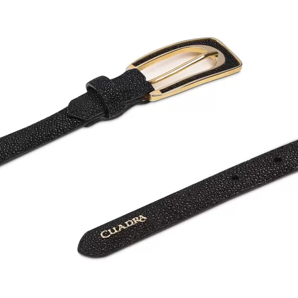 Cuadra Womens Belt in Genuine Stingray Leather BlackCuadra Womens Belt in Genuine Stingray Leather Black