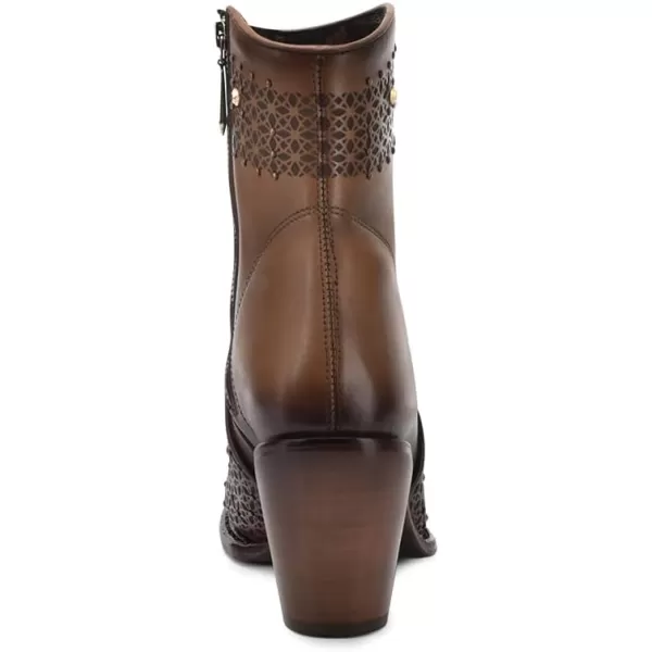 Cuadra Womens Bootie in Bovine Leather Brown with Zipper and Authentic Crystals 4V02RSCuadra Womens Bootie in Bovine Leather Brown with Zipper and Authentic Crystals 4V02RS