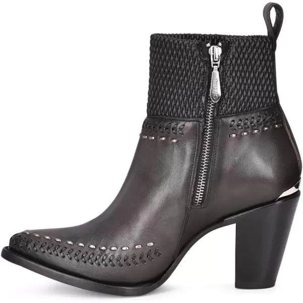 Cuadra Womens Bootie in Bovine Leather with Zipper OxfordBlack