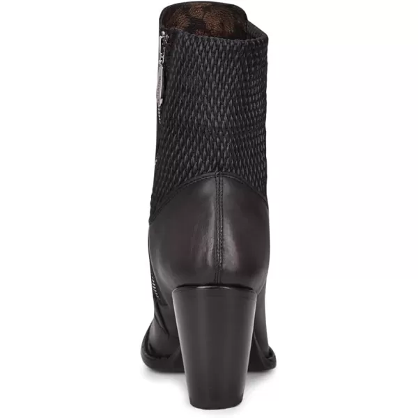 Cuadra Womens Bootie in Bovine Leather with Zipper and Laces BrownMetallic