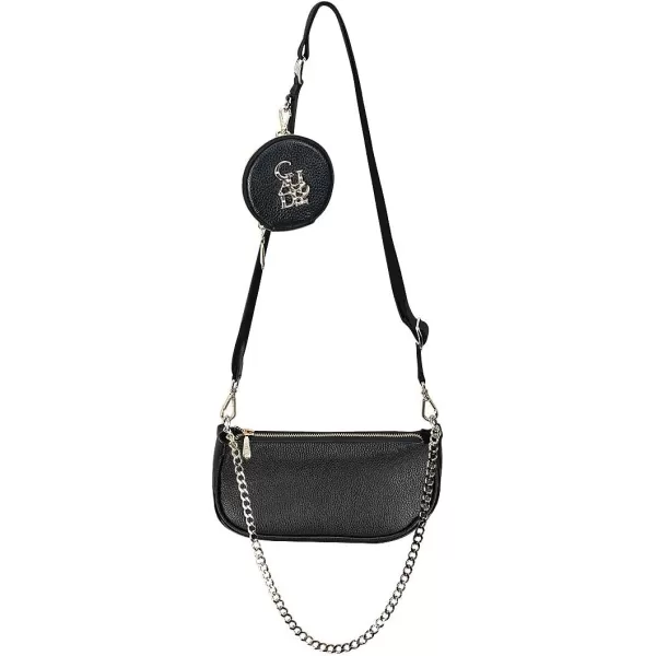 Cuadra Womens Crossbody Bag in Genuine Stingray Leather Black BOD66MACuadra Womens Crossbody Bag in Genuine Stingray Leather Black BOD66MA